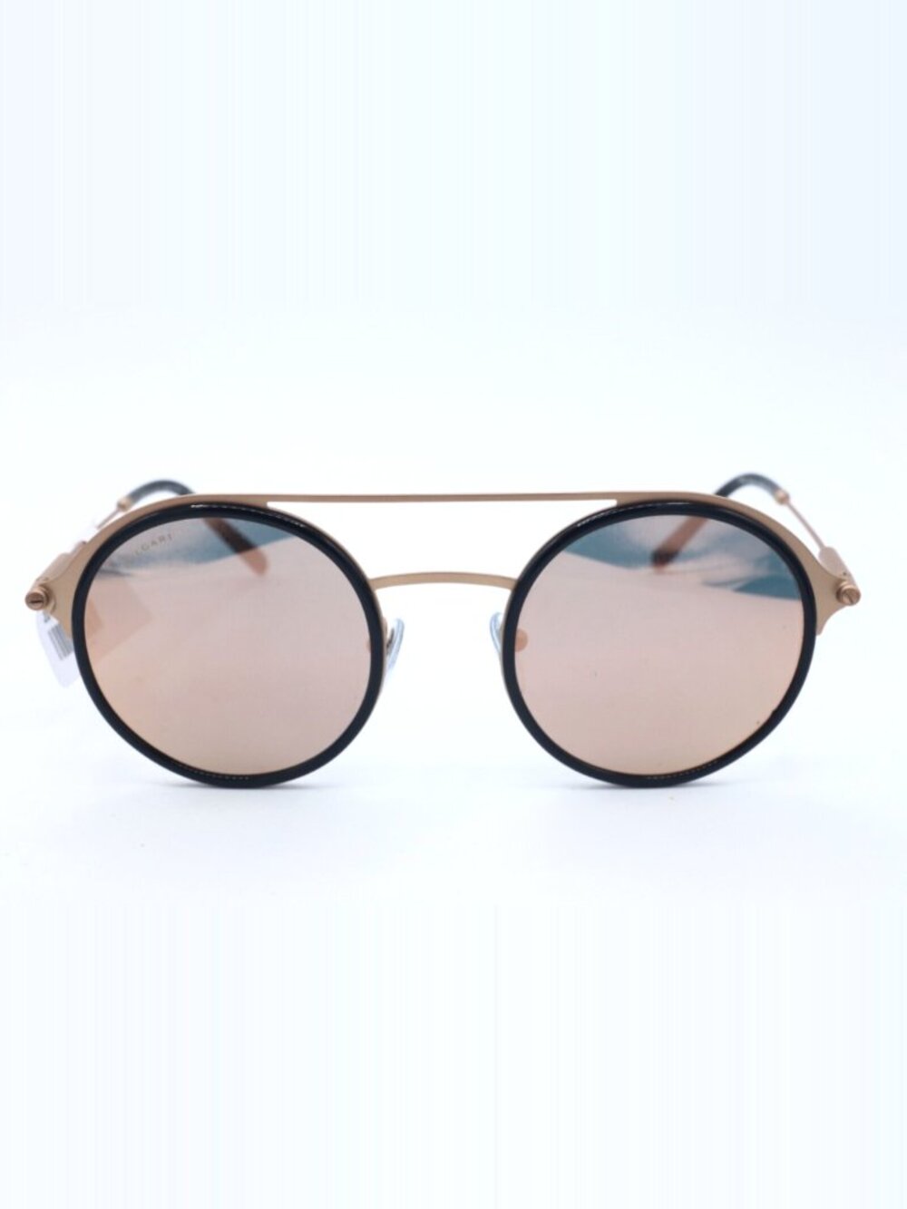 New BVLGARI Women Sunglasses BV5042 201/34Z Black Copper with Mirrored Lens